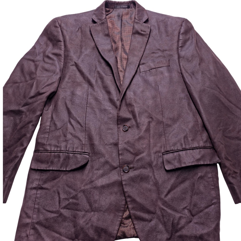 Michael Kors Men's Brown Faux‎ Leather Blazer Sport Coat Size 42L